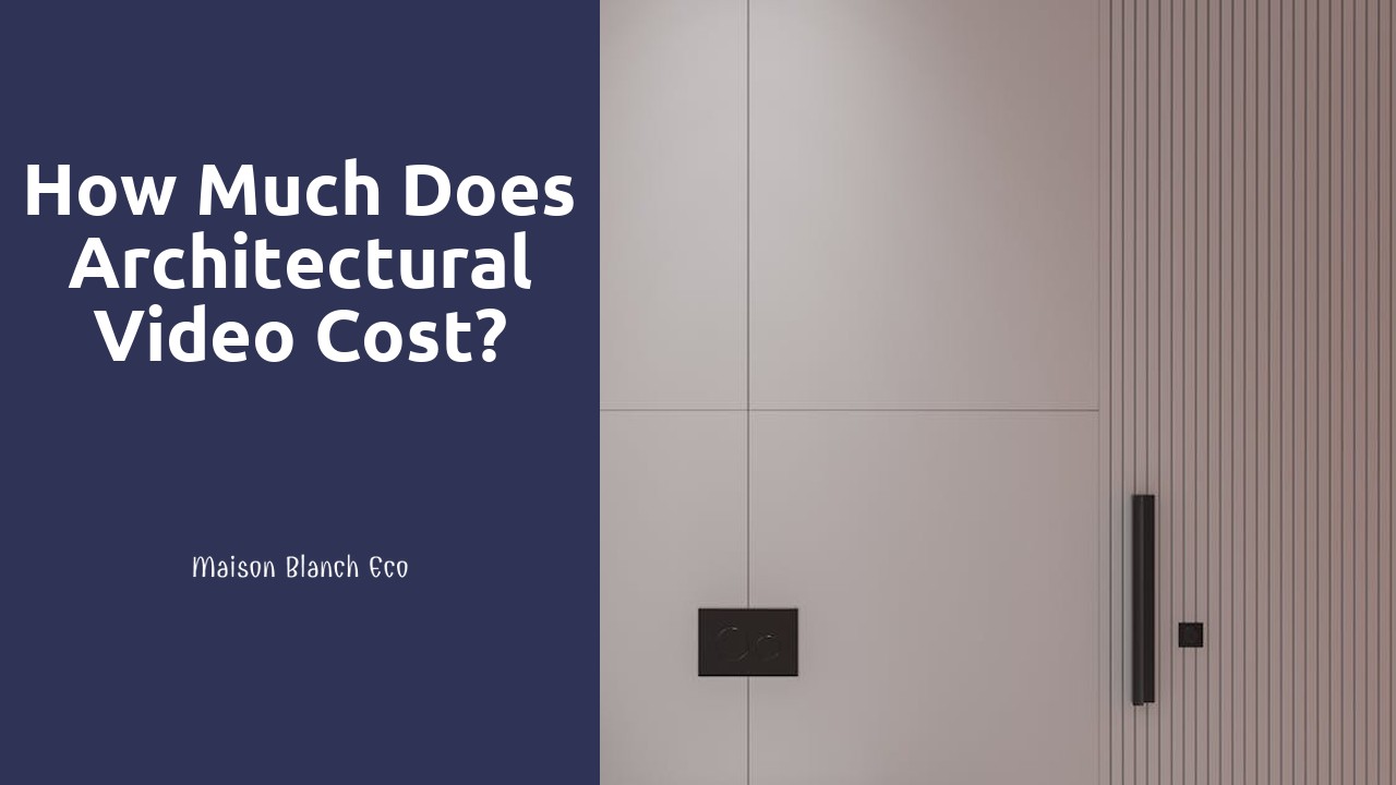 How much does architectural video cost?